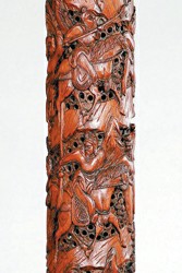 清代竹雕大香筒-鉴赏收藏-中国艺术品