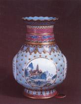 清乾隆珐琅彩景州塔纹瓶-鉴赏收藏-中国艺术品