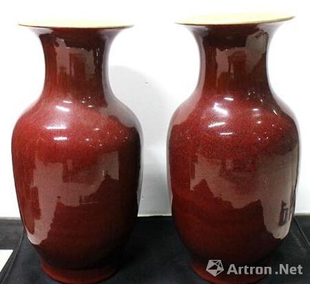 红釉收藏与鉴赏：清晚期祭红釉观音瓶-鉴赏收藏-中国艺术品
