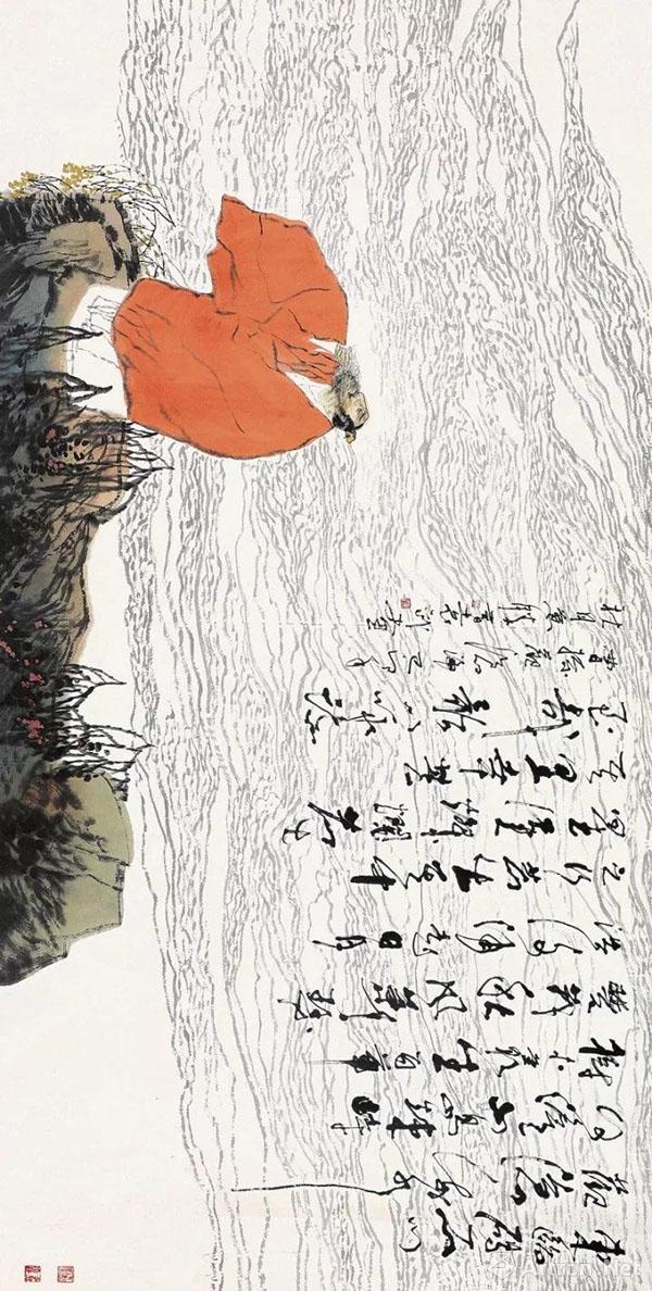 lot 347 袁武,申万胜 观沧海 镜心 设色纸本 1999年作 122×242 cm.