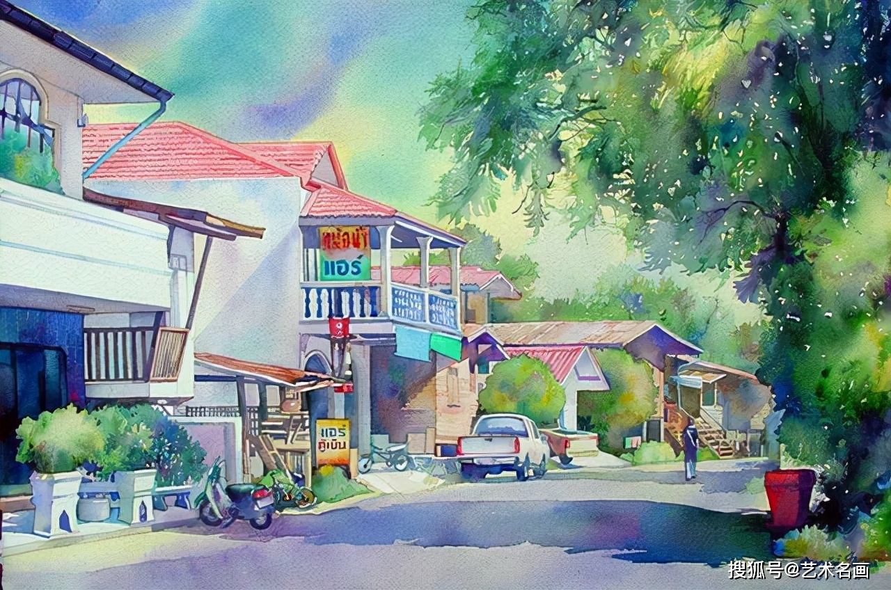 不容小觑的泰国水彩：泰国水彩画家 Thoedsak Chaiyakan 绘画作品