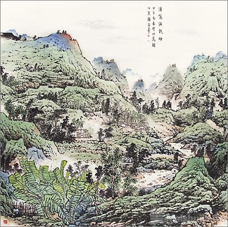 乡村要振兴，离不开乡村文化的振兴——杨留义山水画作品在河南遂平展出